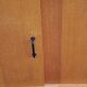 Vintage gold blond oak row 3 sliding doors