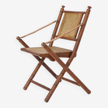 Vintage Folding Chair 1960s Spain Viennese Weaving
