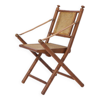 Vintage Folding Chair 1960s Spain Viennese Weaving