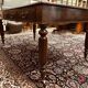 Old English Writing Desk with black leather top