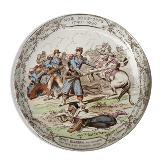 Ancienne assiette parlante de collection - série  nos Sous-Offs 1790 -1890 n°4