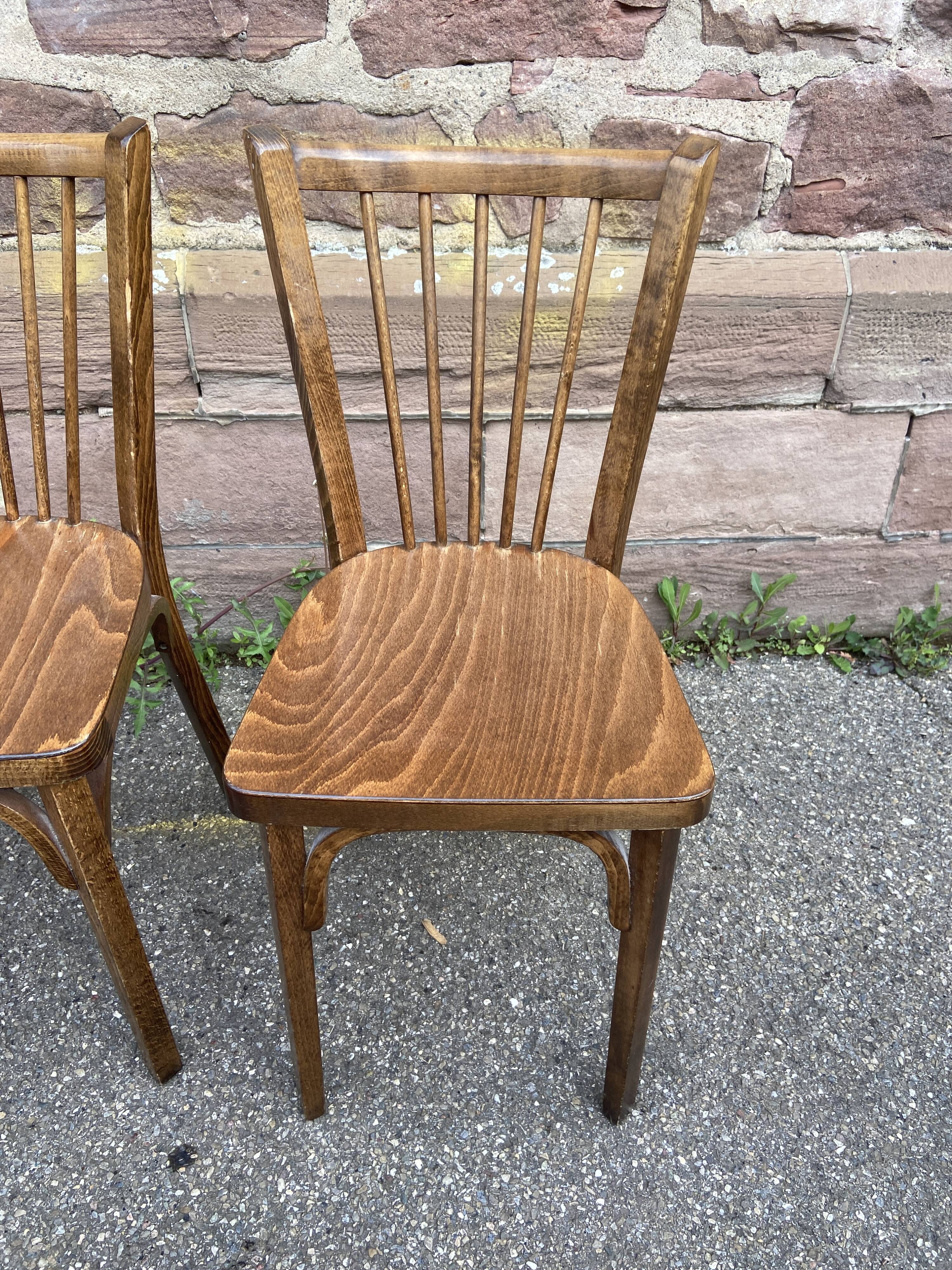 4 Baumann café chairs 1960
