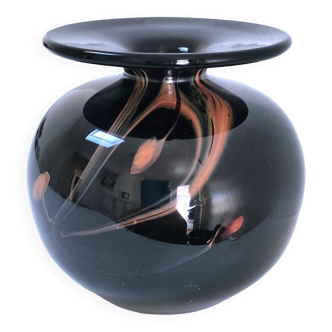 Ball vase glass paste Bob le Bleis Moorish glassware Old