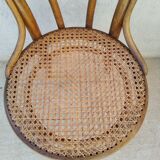 Bistro chair Thonet n°18 late XIX curved wood seated canned