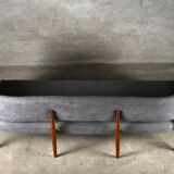 Scandinavian sofa teak and fabric