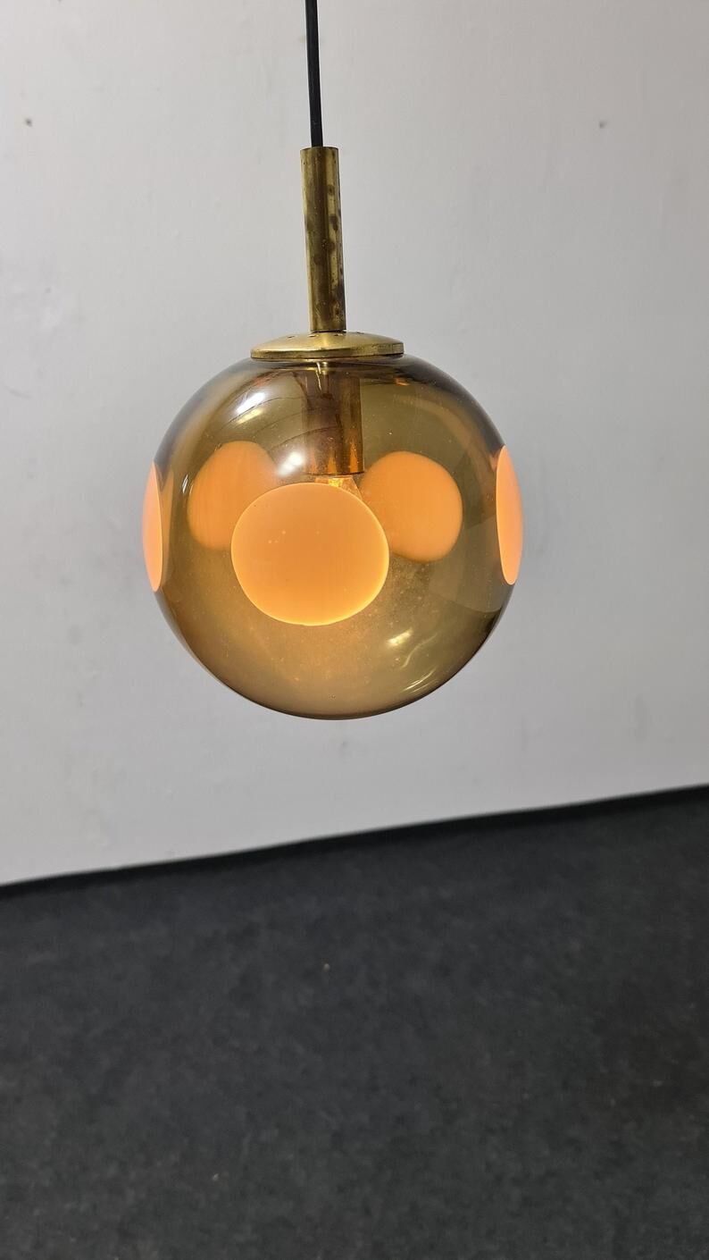 Suspension vintage soufflée à la bouche