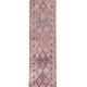 Navy blue & pink runner rug 83x380cm