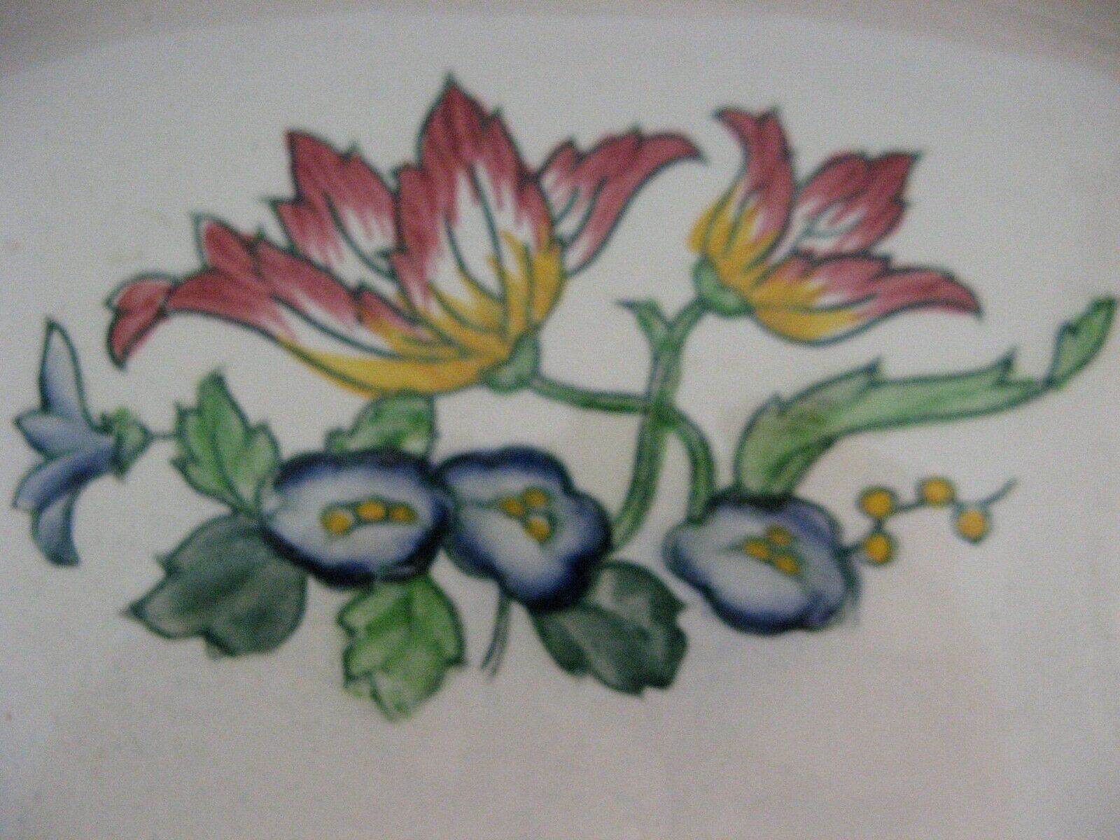 Longwy earthenware basket decorated Marseille around 1930