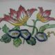 Longwy earthenware basket decorated Marseille around 1930