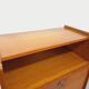 Meuble de rangement secrétaire vintage en bois de chêne des années 50 60