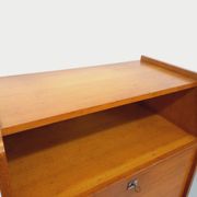 Vintage oak secretary storage furniture from the 1950s and 60s.