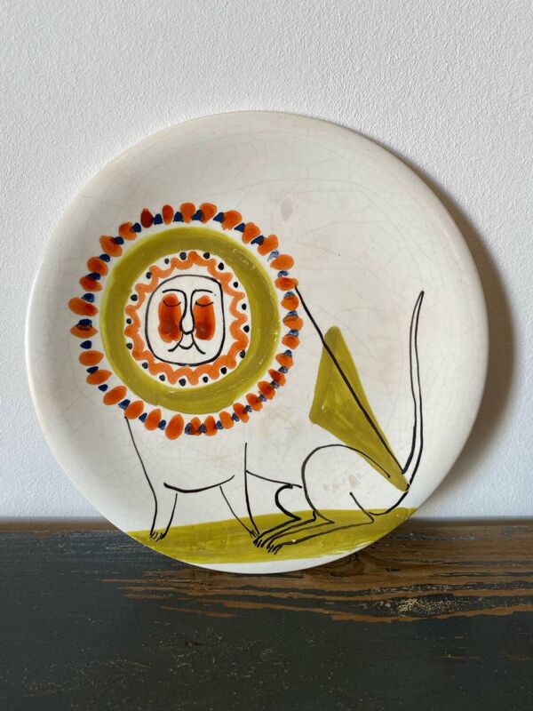 Petite assiette lion Roger Capron, Vallauris