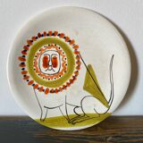 Petite assiette lion Roger Capron, Vallauris