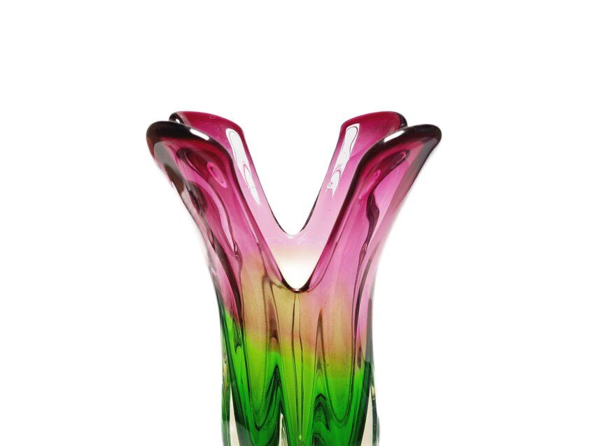 Vase by J. Hospodka for Chribska Glassworks, Former Czechoslovakia, 1960s