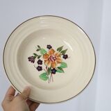 Set of 5 hollow plates Boch La Louvière, vintage