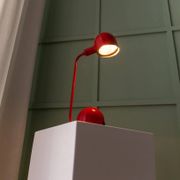 Red painted-metal desk lamp by Barbieri & Marianelli for Tronconi, 1980s Italian Memphis Postmodern design