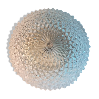 Cast glass ceiling lamp