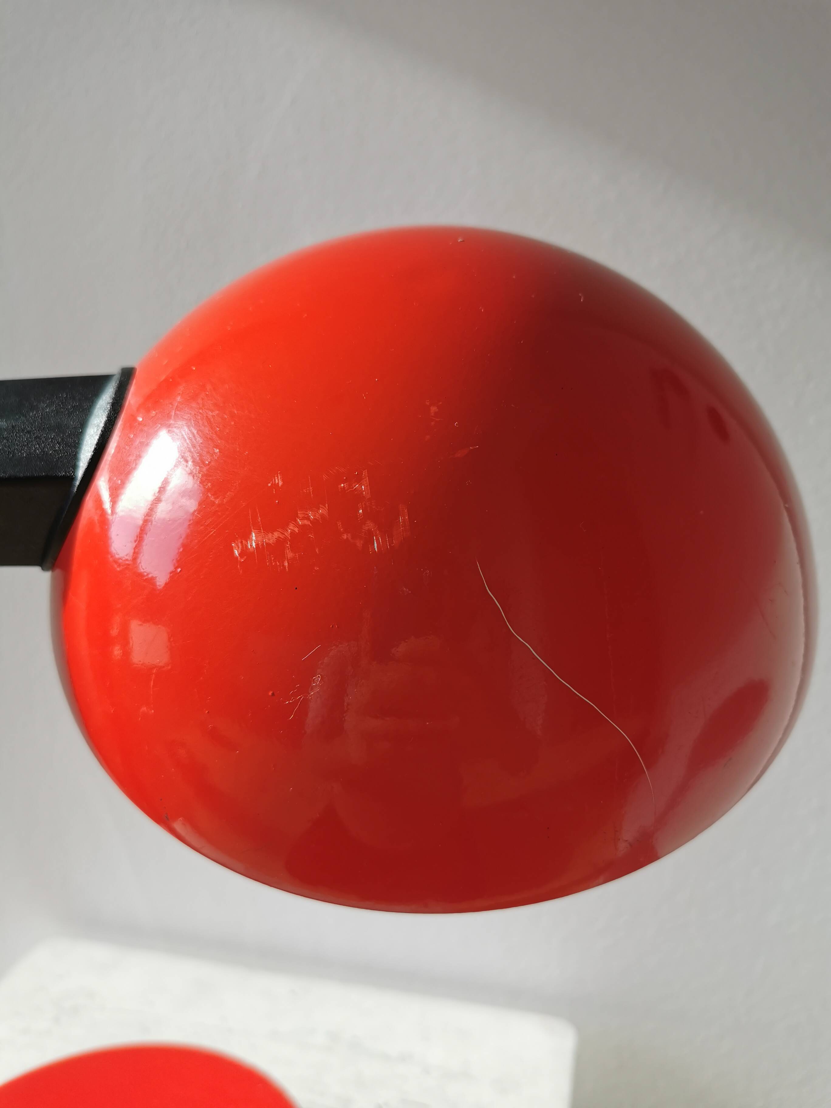 Vintage Red Desk Lamp: Mid-Century Modern Oslo Table Light