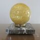 Glass lamp Clichy yellow and marble years 30/40