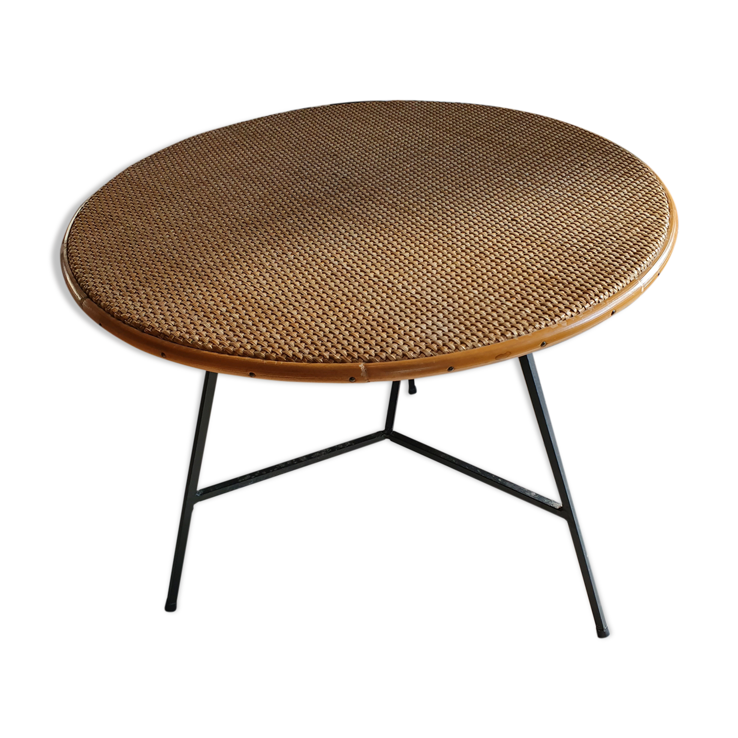 Vintage rattan coffee table