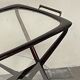 Cesare Lacca 1950 Italian Bar Cart with Brass Wheels