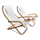 Set of 2 Italian deck chairs 1960s