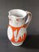 Sgraffito pitcher vase Fratelli Fanciullacci Italy vintage deer decoration