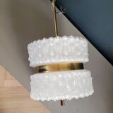 50s molded glass pendant light