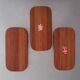 Set of 3 Scandinavian style wooden pocket empty