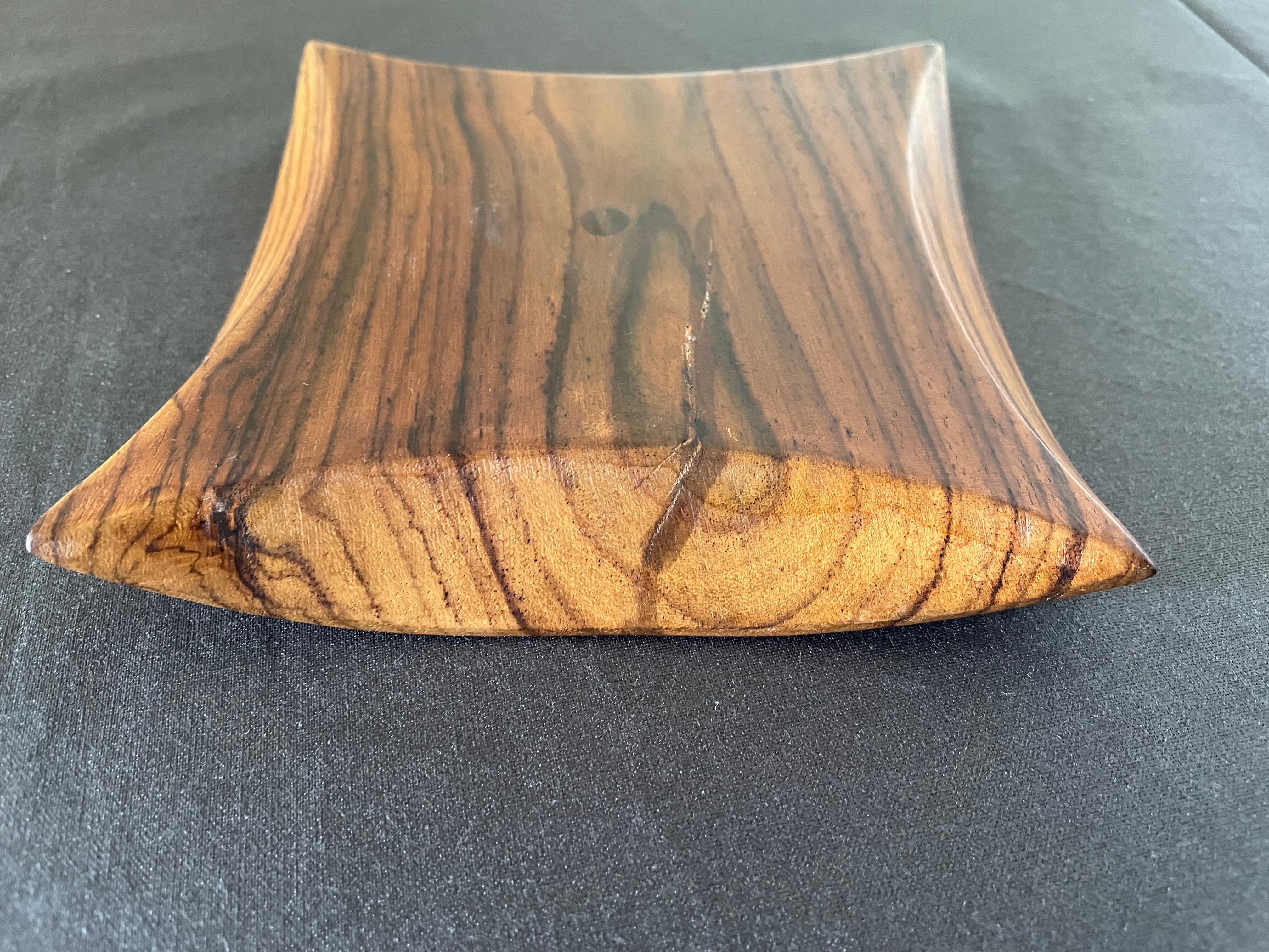 Turned wooden pocket tray