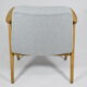 Original restored 366 armchair, 1960s icon, oak wood, blue