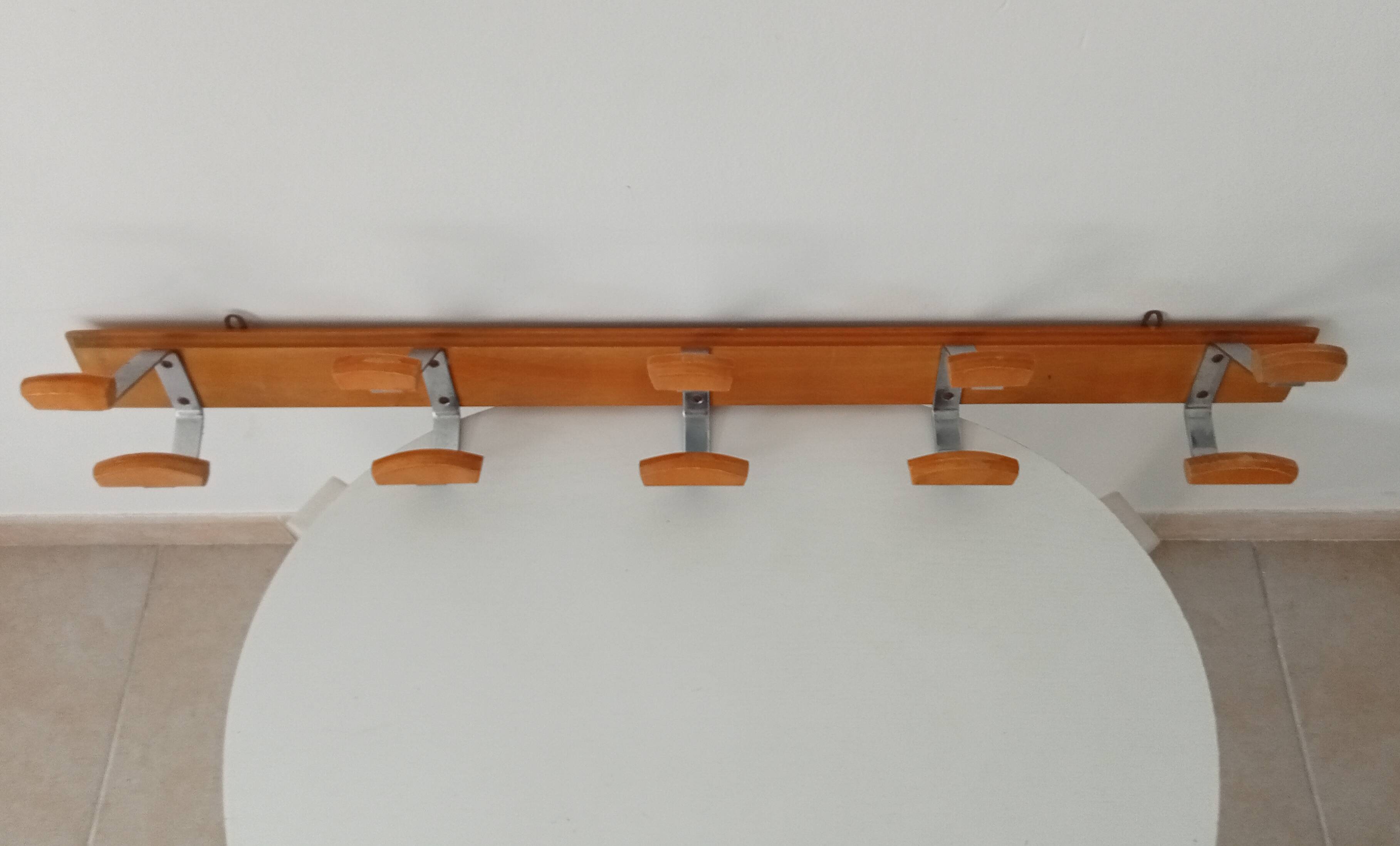 Vintage wall coat rack from the 60s/70s