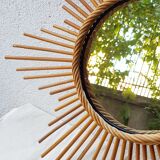 Rattan sun mirror 60 - 66x66xm