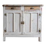 Buffet parisien vintage dans sa peinture d’origine patinée.