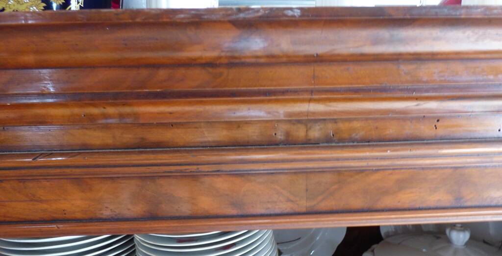 Walnut and walnut veneer display case 1 door circa 1900