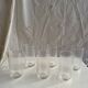 Set of 6 orangeade glasses in ribbed glass