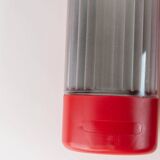 Set of 2 Vintage Wall Lamps Cometa 430 by Disano Italy, 1980s, Red Plastic with Translucent Diffuser Original Packaging