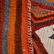Orange & Brown Vintage Kilim Runner Rug, Oriental Pattern Hallway Carpet