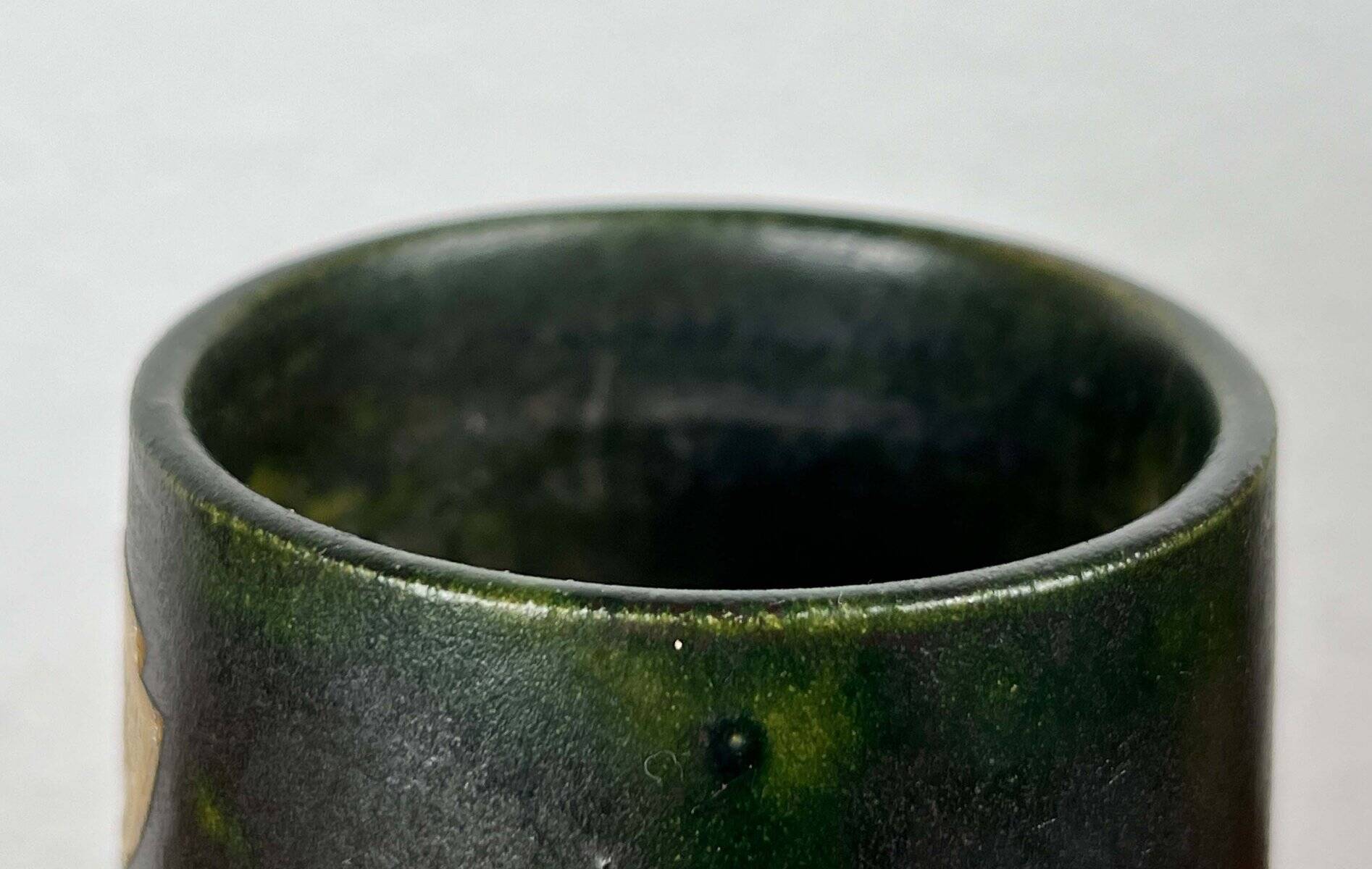 Danish studio pottery vase from the mid-20th century by Ernst Pottery, Faxe, 1960s.