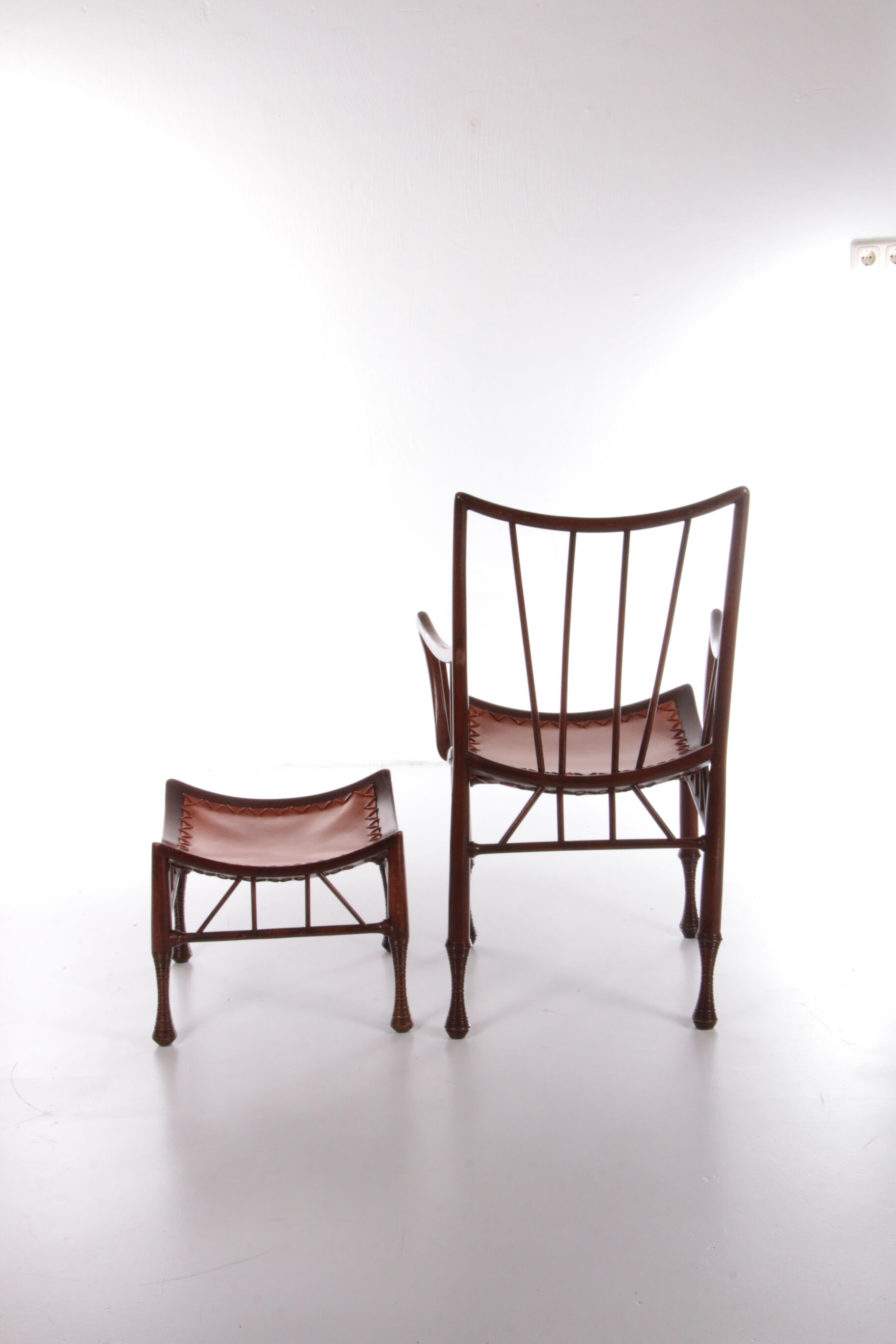 Liberty & Co Chair with footstool design by Thebe 1950