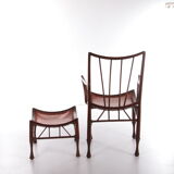 Liberty & Co Chair with footstool design by Thebe 1950