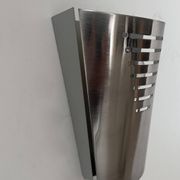 Vintage brushed metal wall lamp, Germany 1980s