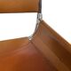 vintage dining room chair in cognac leather and chrome 1970s Italy