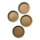 4 ceramic dessert plates, sarreguemines art workshop, france 1970