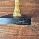 Female subject in gilded bronze, 1999 signed Claudine Berechel