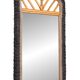 Boho Chic Wall Mirror in Rattan and Wicker Italian 1970s