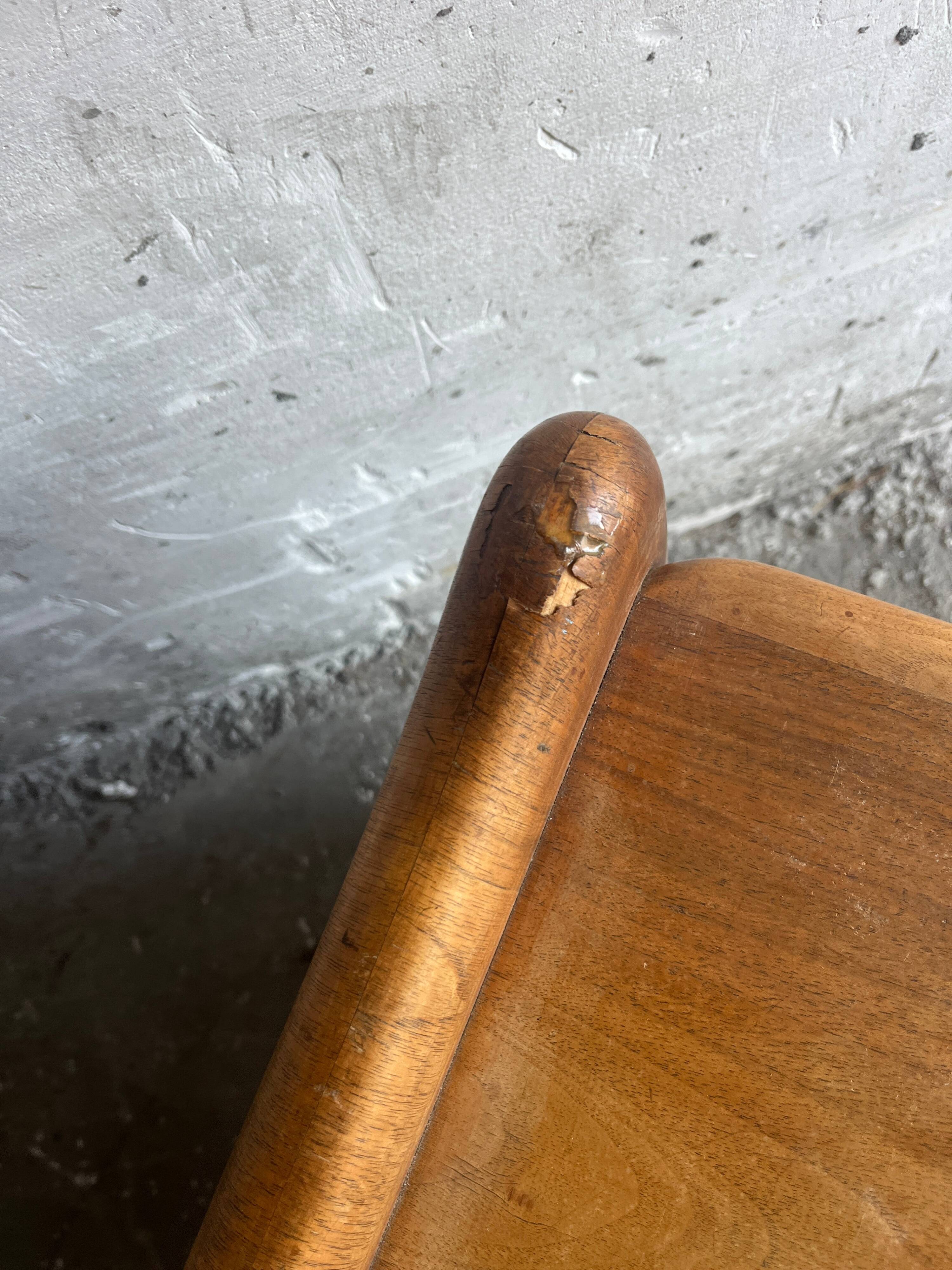 Vintage sculptural coffee table in wood