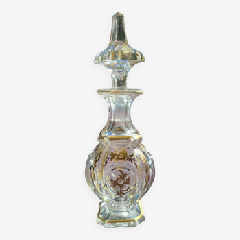 Flacon en cristal orientaliste XIX eme