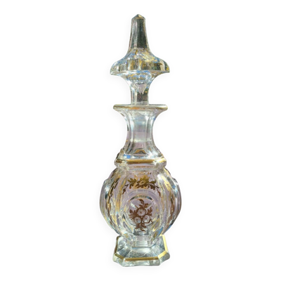 Flacon en cristal orientaliste XIX eme