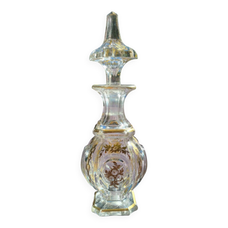 19th century orientalist crystal bottle